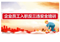 企业员工入职反三违安全培训