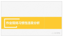 作业现场习惯性违章分析