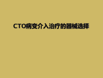 CTO病变介入治疗的器械选择课件
