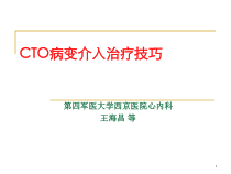 CTO病变介入治疗技巧参考课件