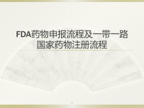 FDA药物申报流程及一带一路国家药物注册流程医学课件