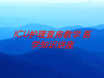ICU护理查房教学-医学知识讲座培训课件