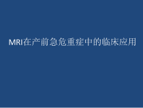 MRI在产前危重症中的临床应用课件
