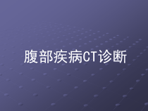 临床医学腹部疾病CT诊断课件
