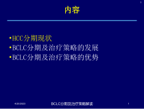 BCLC分期及治疗策略解读培训课件