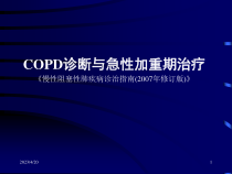 COPD急性加重期的治疗概要课件
