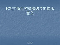ICU中微生物检验结医学课件