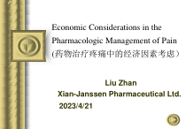 pharmaecono-药物治疗疼痛的经济因素考虑课件