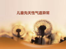 医学儿童先天性气道异常教学课件
