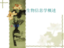 医学课件大全生物信息学概述