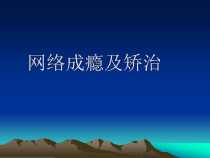 医学网络成瘾及矫治课件
