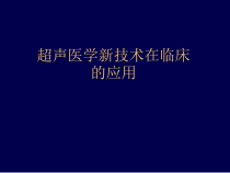超声新技术的临床应用课件