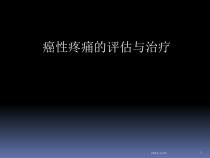 癌性疼痛的评估与治疗参考课件