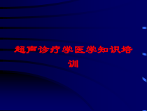 超声诊疗学医学知识培训培训课件