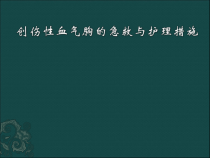 创伤性血气胸的急救与护理医学课件