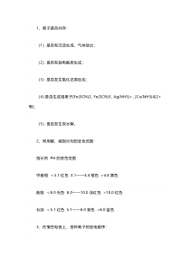 高中化学考试中必用的规律30条