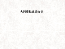 大网膜粘连综合征分析医学课件
