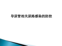 导尿管相关尿路感染z临床使用版课件