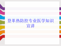 登革热防控专业医学知识宣讲培训课件