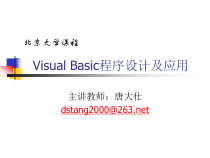VisualBasic程序设计及应用
