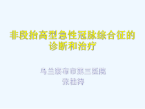 非ST段抬高型急性冠脉综合征的诊断和治疗课件