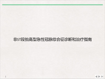 非ST段抬高型急性冠脉综合征诊断和治疗指南课件