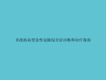 非段抬高型急性冠脉综合征诊断和治疗指南课件