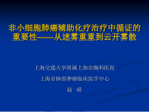 非小细胞肺癌辅助化疗治疗中循证的重要性从迷雾重重到云开雾散课件