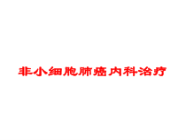 非小细胞肺癌内科治疗培训课件
