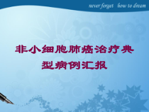 非小细胞肺癌治疗典型病例汇报培训课件