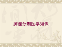 肺癌分期医学知识培训课件