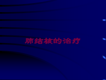 肺结核的治疗培训课件