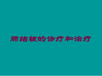 肺结核的诊疗和治疗培训课件