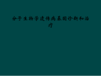 分子生物学遗传病基因诊断和治疗课件