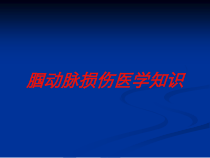 腘动脉损伤医学知识培训课件