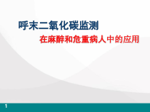 呼末二氧化碳监测在麻醉和危重病人的应用医学课件