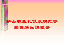护士职业礼仪及规范专题医学知识宣讲培训课件