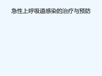 急性上呼吸道感染的治疗与预防课件