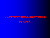 几种常用的认知行为治疗方法培训课件