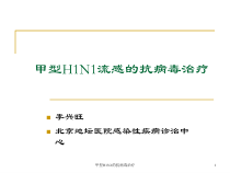 甲型H1N1的抗病毒治疗课件
