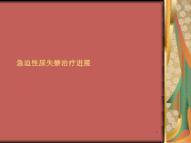 急迫性尿失禁治疗进展精选课件