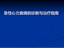 急性心力衰竭的诊断与治疗课件