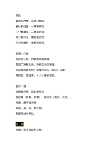 初中历史口诀，速记83个历史朝代