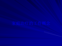 家庭治疗的工作概念培训课件