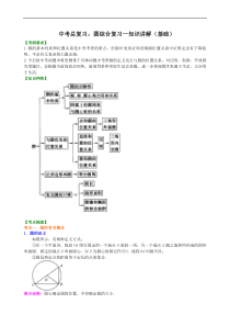 中考数学一轮总复习24《圆综合复习》知识讲解+巩固练习（基础版）（含答案）