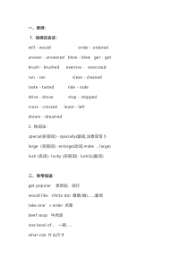 初中英语新目标七年级(下册)Unit 10 知识清单