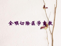全喉切除医学宣教培训课件
