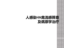 人感染HN禽流感筛查及病原学治疗课件
