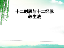 十二时辰与十二经脉养生医学课件