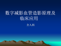 数字减影血管造影原理与临床应用课件